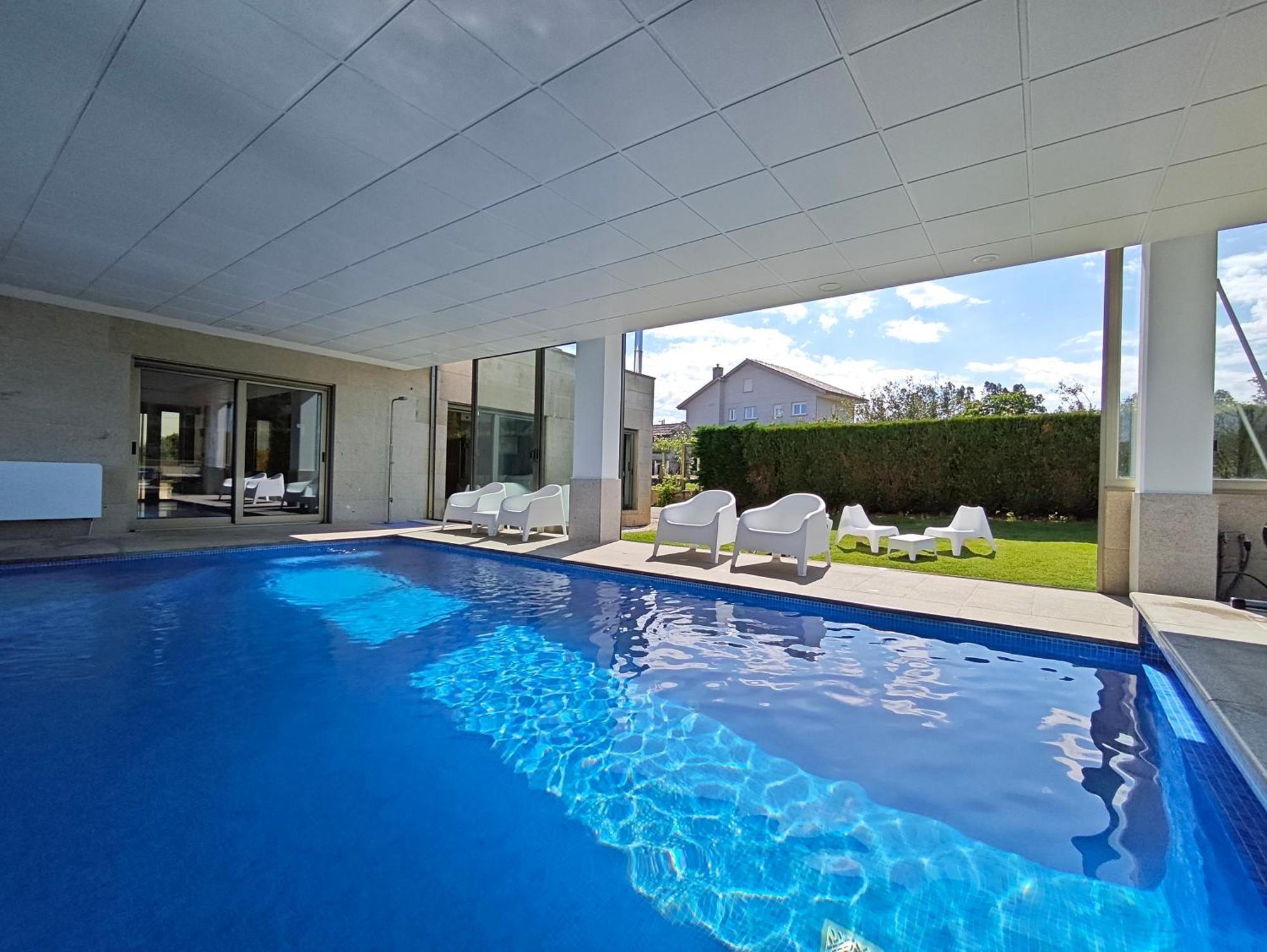 Villa Sanxenxo Casa Rial 47 Con Piscina Climatizada Exterior foto