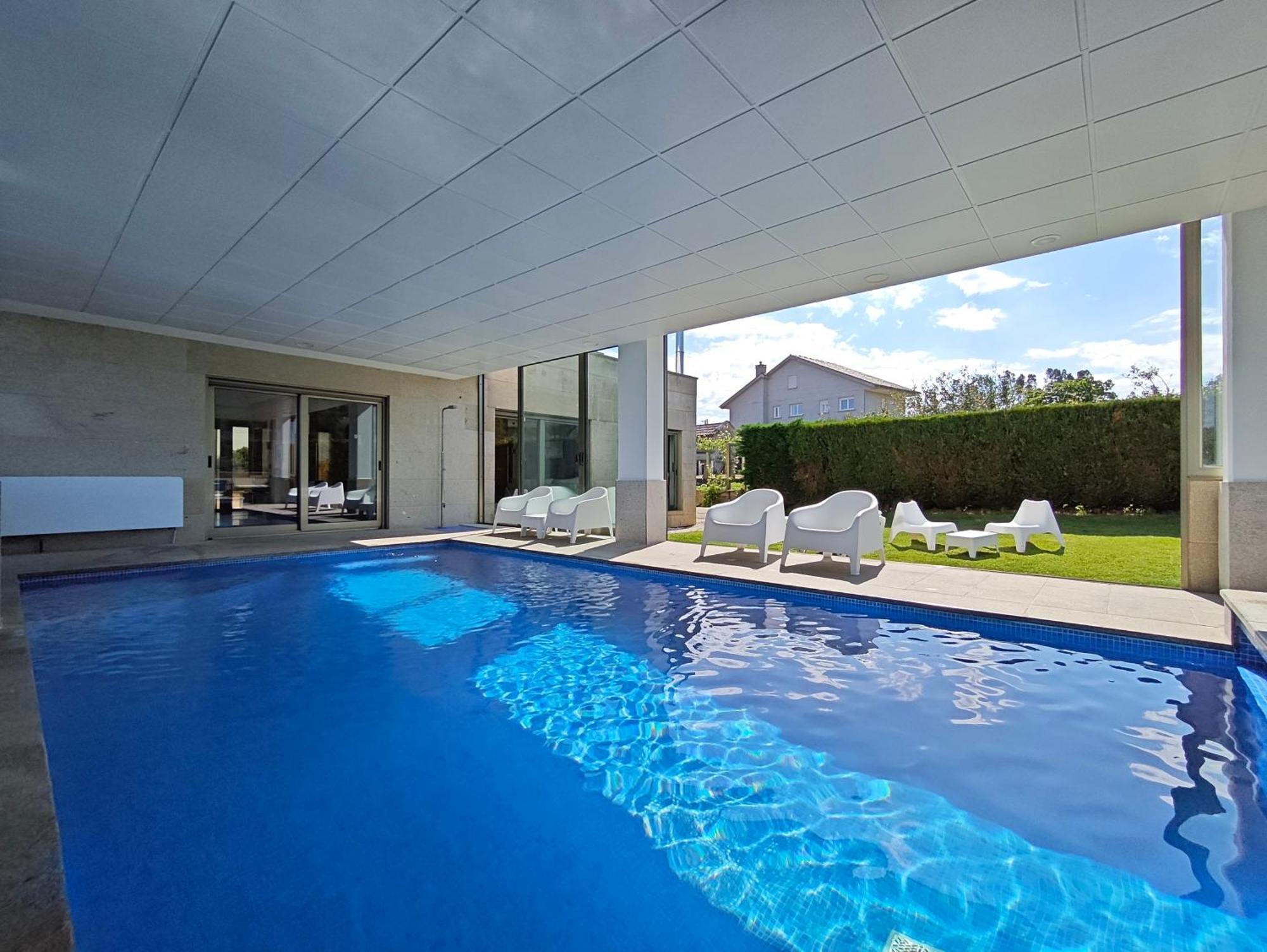 Villa Sanxenxo Casa Rial 47 Con Piscina Climatizada Exterior foto